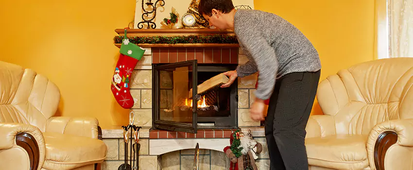 Rusted Metal Fireplace Restoration in Springboro, Ohio